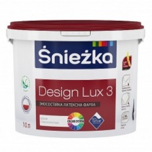 Глибоко матова латексна інтер'єрна фарба Sniezka DESIGN LUX 3