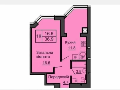 продаж 1-к квартира Києво-Святошинський, Софіївська Борщагівка, 65000 $