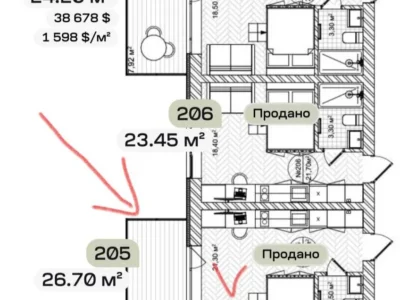 продаж 1-к квартира Київ, Шевченківський, 33000 $