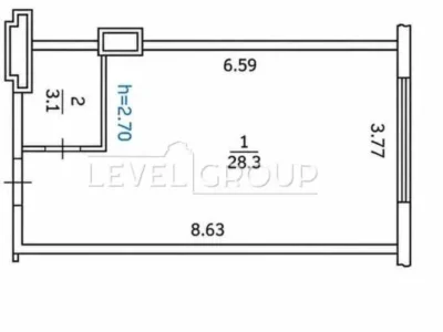 продаж 1-к квартира Київ, Дарницький, 37500 $