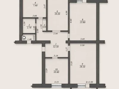 продаж 4-к квартира Переяслав-Хмельницький, Циблі, 37000 $