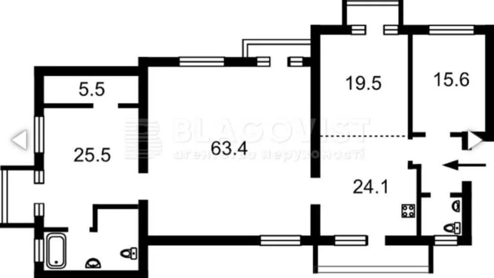 продаж 4-к квартира Київ, Печерський, 315000 $