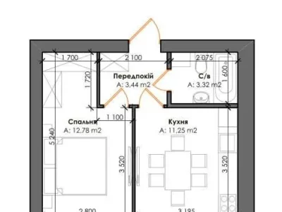 продаж 1-к квартира Києво-Святошинський, Гатне, 39300 $