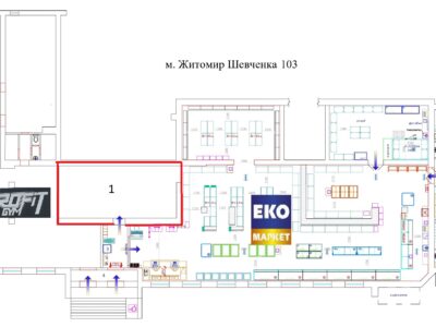 Житомир, вул. Шевченка, 103 (ЕКО-маркет), приміщення 67 м2