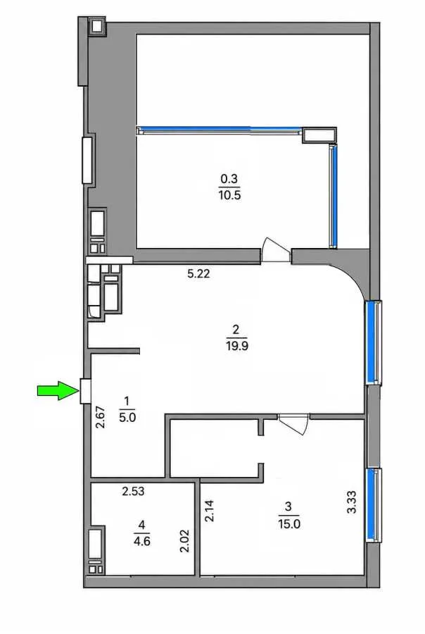 продаж 1-к квартира Київ, Дніпровський, 160000 $