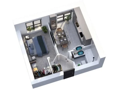 продаж 1-к квартира Києво-Святошинський, Гатне, 39300 $