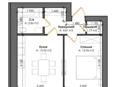 продаж 1-к квартира Києво-Святошинський, Гатне, 45500 $