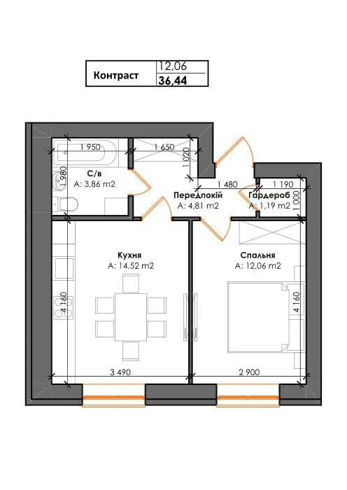 продаж 1-к квартира Києво-Святошинський, Гатне, 45500 $