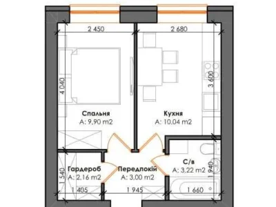 продаж 1-к квартира Києво-Святошинський, Гатне, 36400 $