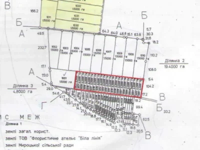 Продаж ділянок в с. Мироцьке (від 20 соток до 3 га.)
