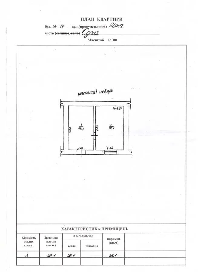 продаж 1-к квартира Одеса, Приморський, 32000 $