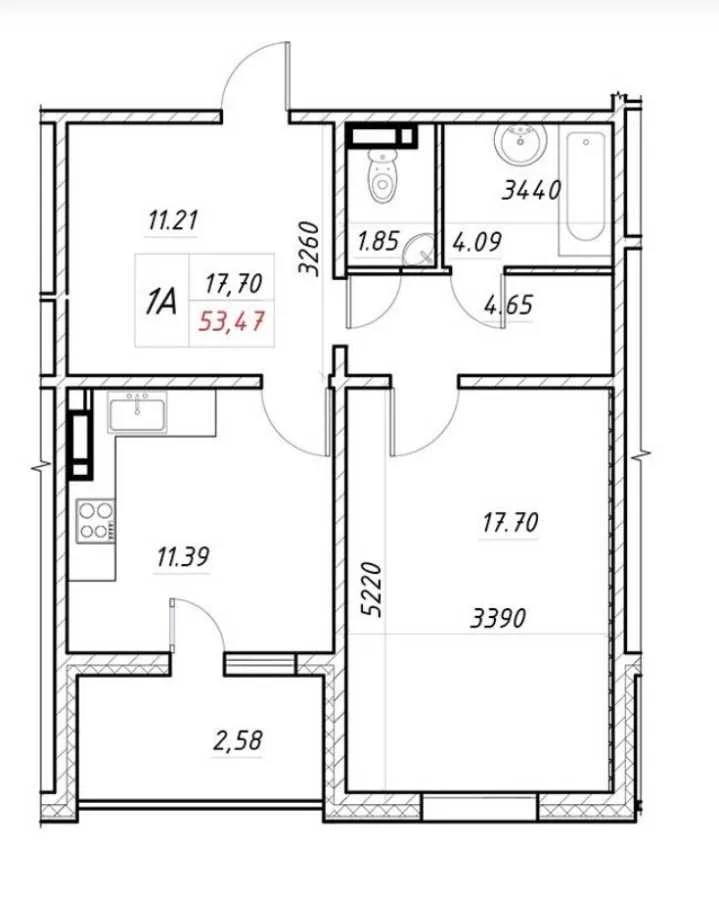 продаж 1-к квартира Київ, Деснянський, 59000 $