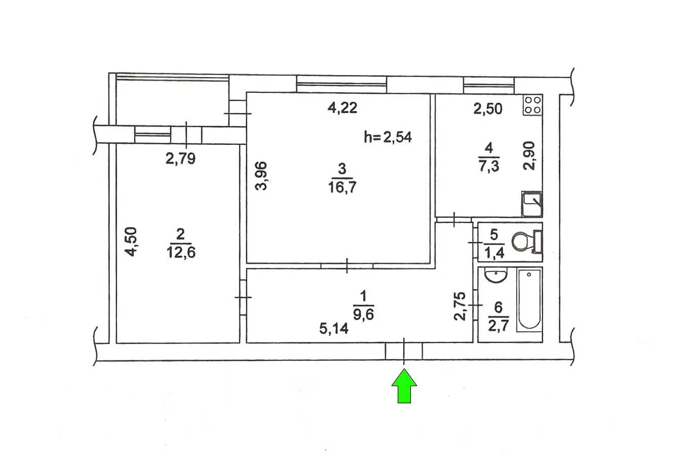 продаж 2-к квартира Київ, Дарницький, 63000 $