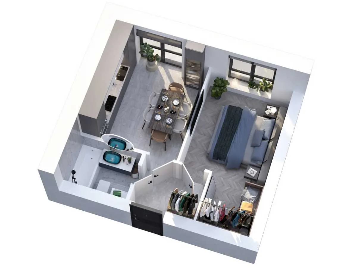 продаж 1-к квартира Києво-Святошинський, Гатне, 39300 $