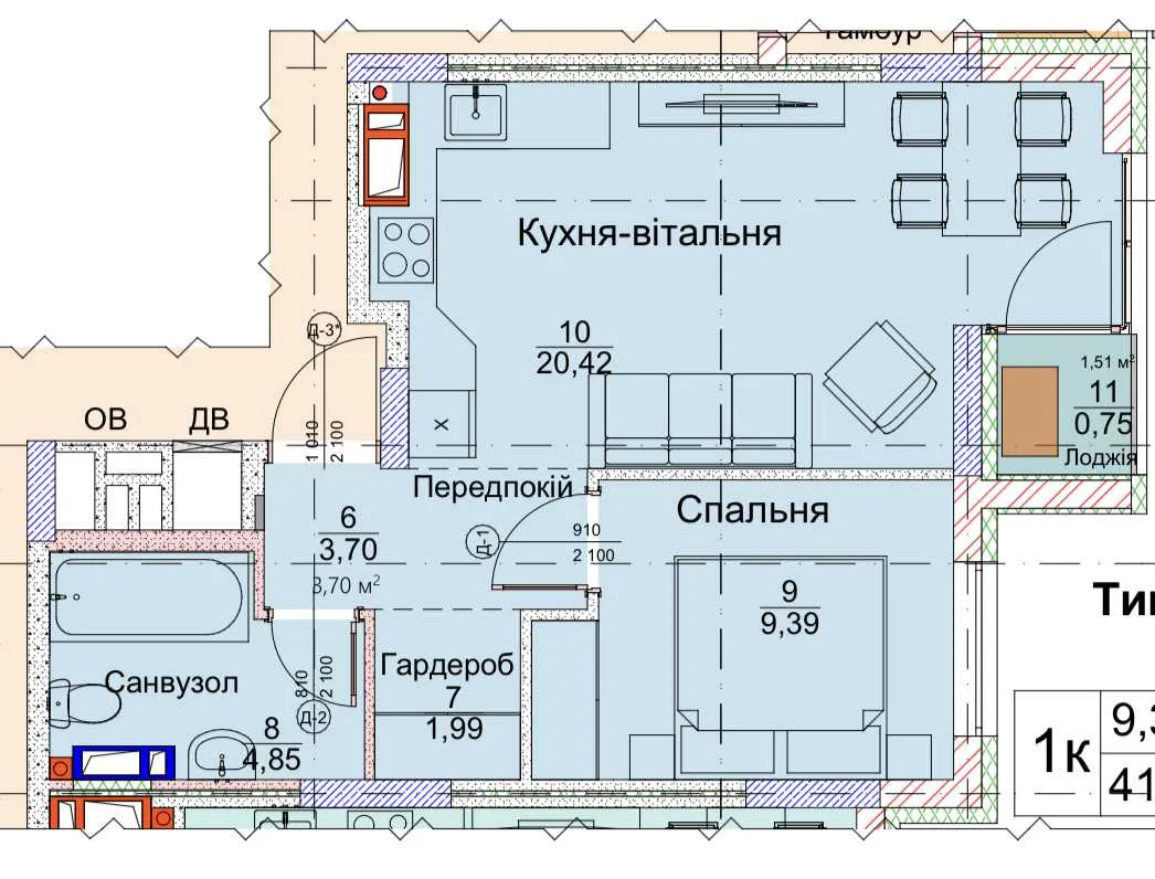 продаж 1-к квартира Київ, Дарницький, 59000 $