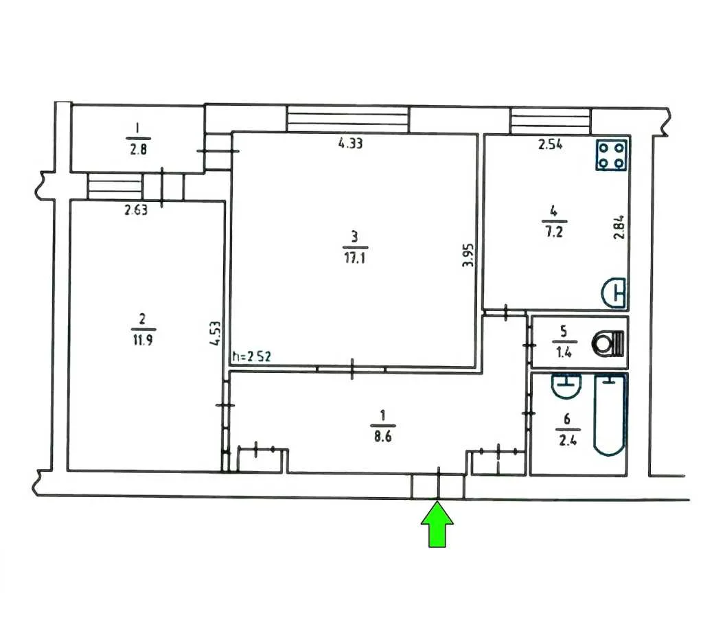 продаж 2-к квартира Київ, Святошинський, 64000 $