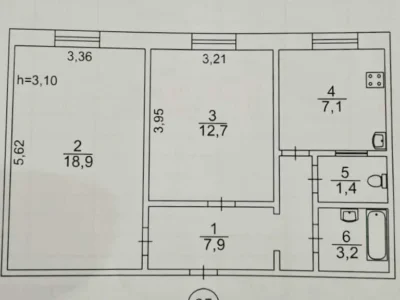 продаж 2-к квартира Київ, Шевченківський, 49000 $