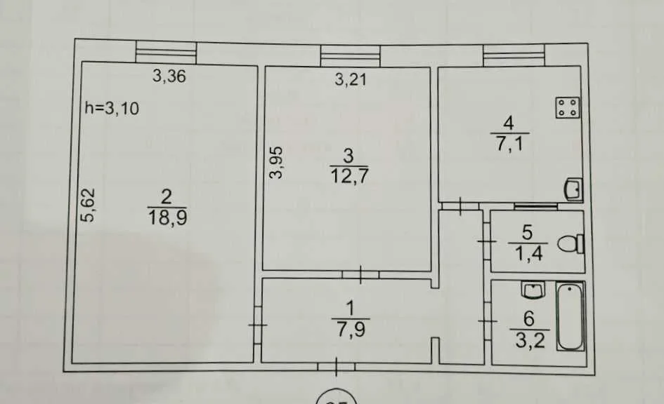 продаж 2-к квартира Київ, Шевченківський, 49000 $