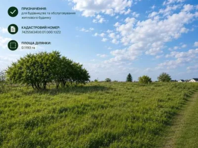 продаж ділянка під житлову забудову Чернігів, Киїнка, 6500 $