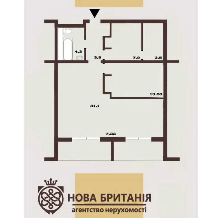 продаж 1-к квартира Київ, Голосіївський, 116500 $