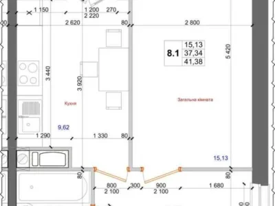 продаж 1-к квартира Києво-Святошинський, Коцюбинське, 40200 $