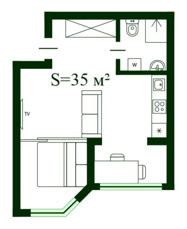 продаж 1-к квартира Києво-Святошинський, Новосілки, 73000 $