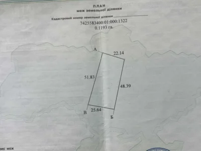 продаж ділянка під житлову забудову Чернігів, Киїнка, 6500 $