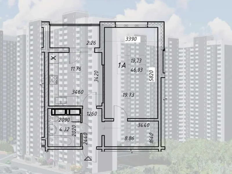 продаж 1-к квартира Київ, Оболонський, 59900 $